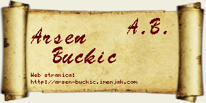 Arsen Buckić vizit kartica